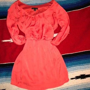 Silky Peach Swing Dress